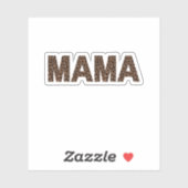 "Mama" Leopard Design Trendiges Geburtstagsgeschen Aufkleber (Blatt)