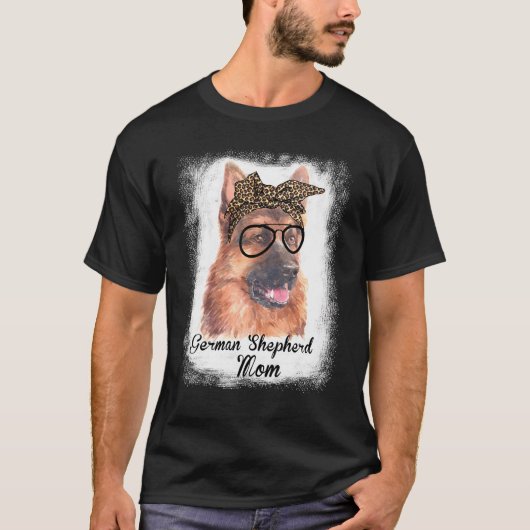 Mama Leopard gebleicht Dog Pe T-Shirt (Vorderseite)