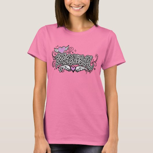 Mama Leopard Heart Tee (Vorderseite)