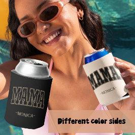 Mama Leopard Herz Gold und Schwarz Dosenkühler