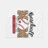Mama Leopard Loud & Proud Baseball Mama Mama M Fleecedecke (Vorderseite (Horizontal))