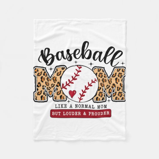 Mama Leopard Loud & Proud Baseball Mama Mama M Fleecedecke (Vorderseite)