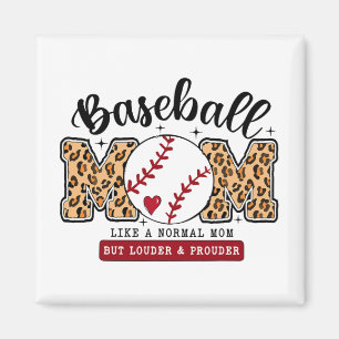 Mama Leopard Loud &amp; Proud Baseball Mama Mama M Magnet