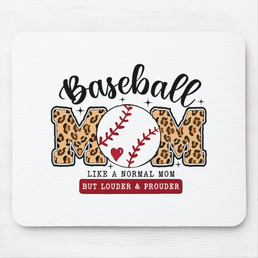 Mama Leopard Loud & Proud Baseball Mama Mama M Mousepad (Vorne)