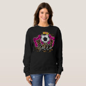 Mama Leopard Muttertag 2022 Fußball Mama B Sweatshirt (Vorne ganz)