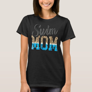 Mama Leopard Muttertag für Schwimmer Schwimmen T-Shirt