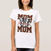 Mama Leopard Print T - Shirt mit Bow & Floral (Vorderseite)