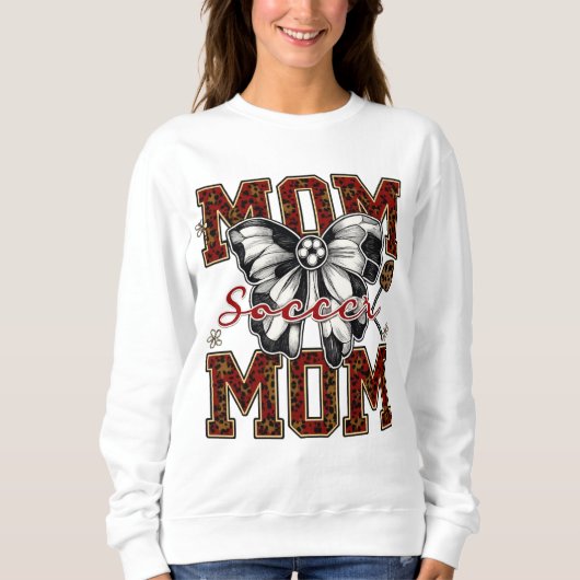 Mama Leopard Print T - Shirt mit Bow & Floral (Vorderseite)