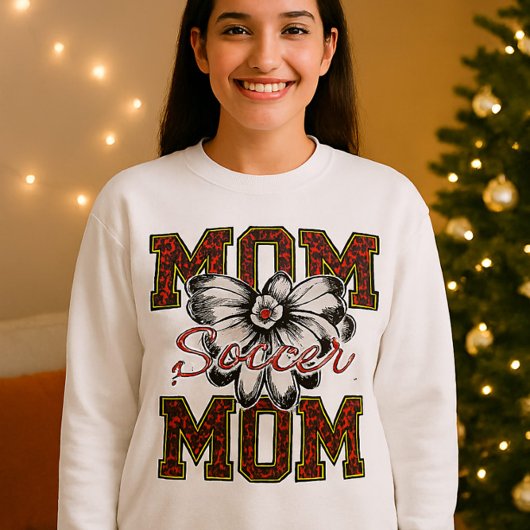 Mama Leopard Print T - Shirt mit Bow & Floral