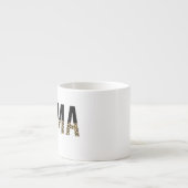Mama Leopard Print Typografy Mama Geschenke Espressotasse (Vorderseite)