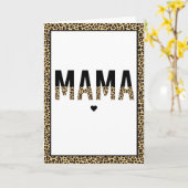 Mama Leopard Print Typografy Mama Geschenke Karte (Gelbe Blume)