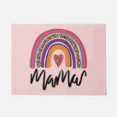 Mama Leopard Rainbow Fußmatte (Vorderseite)