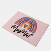 Mama Leopard Rainbow Fußmatte (Schrägansicht)