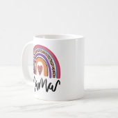 Mama Leopard Rainbow Kaffeetasse (Vorderseite Links)