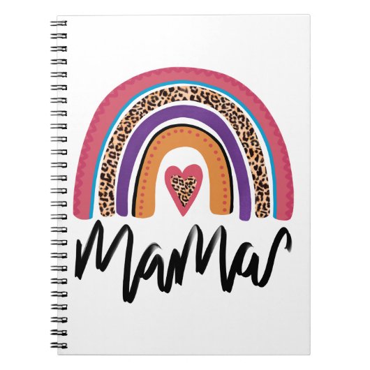 Mama Leopard Rainbow Notizblock (Vorderseite)