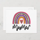 Mama Leopard Rainbow Postkarte (Vorne/Hinten)