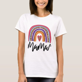 Mama Leopard Rainbow T-Shirt