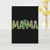 Mama Leopard Retro Mama Tagesmutter Oma Muttertag Karte (Gelbe Blume)