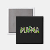 Mama Leopard Retro Mama Tagesmutter Oma Muttertag  Magnet (Vorderseite/Rückseite)
