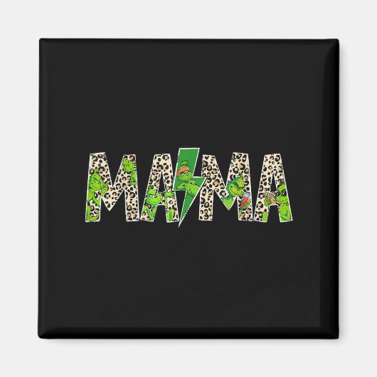 Mama Leopard Retro Mama Tagesmutter Oma Muttertag  Magnet (Vorne)