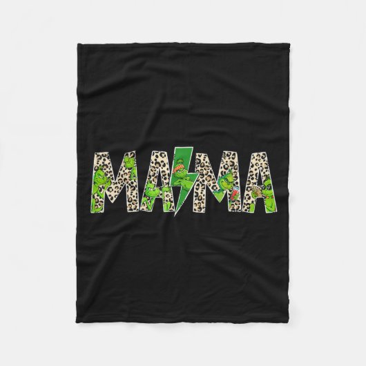 Mama Leopard Retro Mom Kindermädchen Oma Muttertag Fleecedecke (Vorderseite)