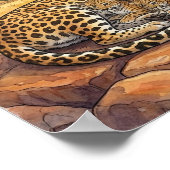 Mama Leopard und Kleinen Kinderzimmer Poster (Ecke)