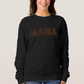 "Mama"-Leoparden-Design Trendiger Geburtstagsgesch Sweatshirt (Vorderseite)