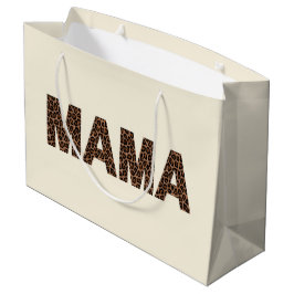 'Mama'-Leoparden-Design-Trendy-Warmes-Elfenbein-Ge Große Geschenktüte