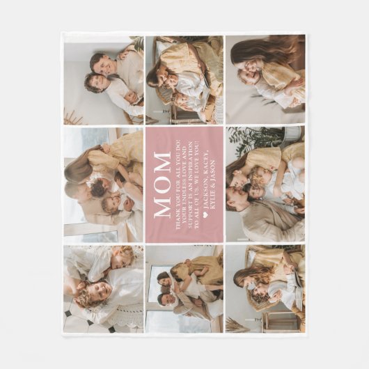 Mama Letter Custom Personalisiert Fleece Blanket (Vorderseite)