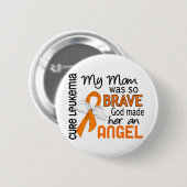 Mama-Leukämie des Engels-2 Button (Vorne & Hinten)