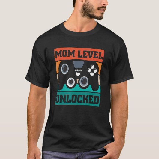 Mama Level Entsperrt Neue Retro-Gamer-Mama für Bab T-Shirt (Vorderseite)