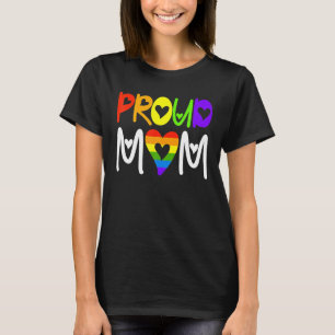 Mama LGBT Herzrasen Muttertagsstandard T-Shirt
