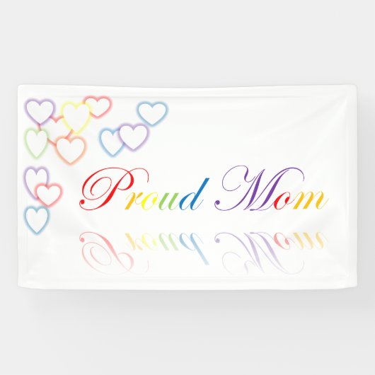 Mama LGBTQ+ / Stolz / Regenbogenherzen Banner (Horizontal)
