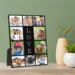 Mama Liebe 10 Fotocollage Schwarz Fotoplatte<br><div class="desc">Eine Collage aus schwarzem Foto,  um die beste Mutter aller Zeiten zu feiern. Personalisieren Sie mit 10 Fotos ihrer Kinder,  Familie,  Haustier,  etc. "LIEBE" ist in der Mitte in eleganter weißer Typografie niedergeschrieben.</div>