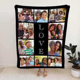 Mama Liebe 10 Fotocollage Schwarz Sherpadecke