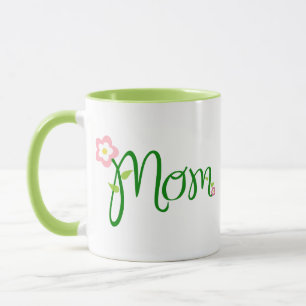 Mama-Liebe-Blumenherz-Blüten-Rebe-Schicksals-Sport Tasse