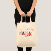Mama Liebe Bunny Tote Bag - Niedliches Patchwork H Tragetasche (Vorderseite (Produkt))