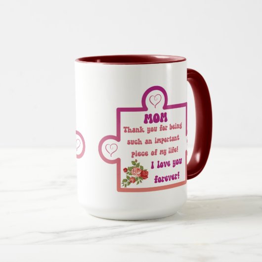 Mama - Liebe für das Ewigkeit Puzzle Stück Tasse (VorderseiteRechts)