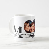 Mama Liebe | Heart Foto Muttertag Kaffeetasse (Vorderseite Links)