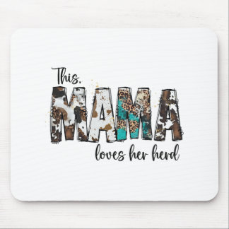 Mama Liebe ihre Herdenleopard-Kuh für Frauenmoth Mousepad