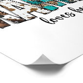 Mama Liebe ihre Herdenleopard-Kuh für Frauenmoth Poster (Ecke)