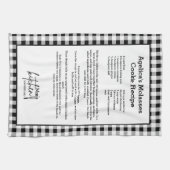 Mama Liebe serviert Rezept Schwarz-weiß Buffalo Ka Geschirrtuch (Horizontal)