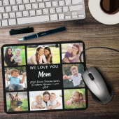 Mama Liebe Sie Foto Collage Schwarz Mousepad
