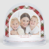 Mama Liebe Sie Foto Weihnachten Schneekugeln (Vorderseite)