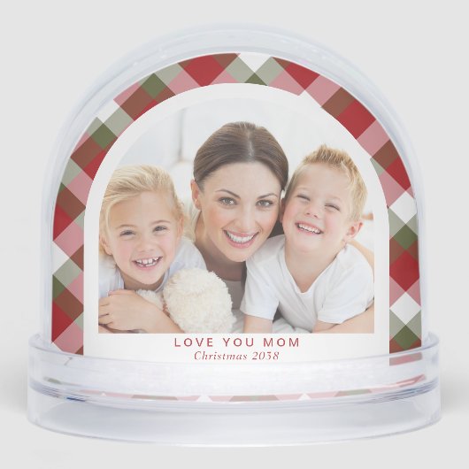 Mama Liebe Sie Foto Weihnachten Schneekugeln (Vorderseite)