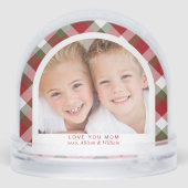 Mama Liebe Sie Foto Weihnachten Schneekugeln (Rückseite)