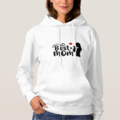 Mama Liebe Typografie Moderne und schöne Kunst Hoodie (Vorderseite)
