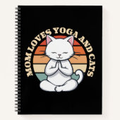 Mama Lieben Katzen und Yoga Notizblock (Vorderseite)