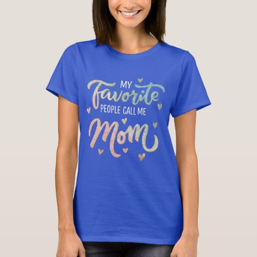 Mama Lieblings-Mama Familie Liebe T-Shirt (Vorderseite)