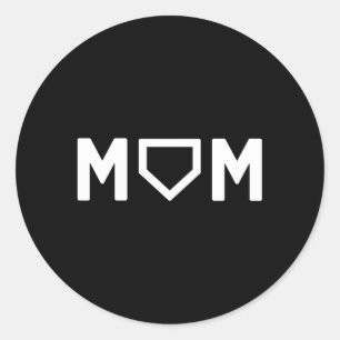 Mama-Lieblingsspiel-Muttertag im Baseball Runder Aufkleber